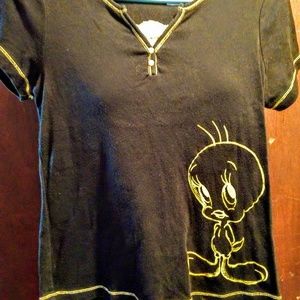 Tweety Bird women's black tee size S